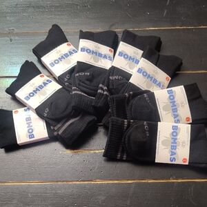 Bombas Men's Black and Gray Casual Socks UNISEX 8 PAIRS INCLUDED
